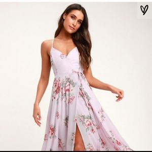 Lulu’s floral wrap maxi dress